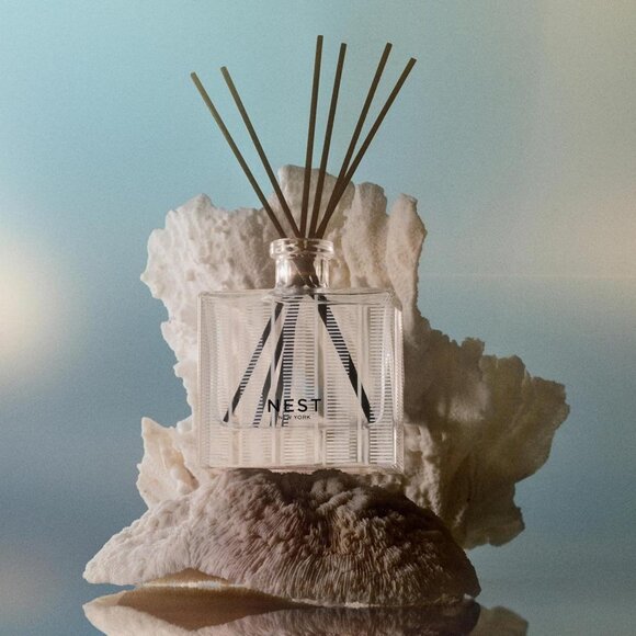 NIB Nest New York Rattan Glass Ocean Mist & Sea Salt Air Freshener Reed Diffuser - Picture 5 of 12
